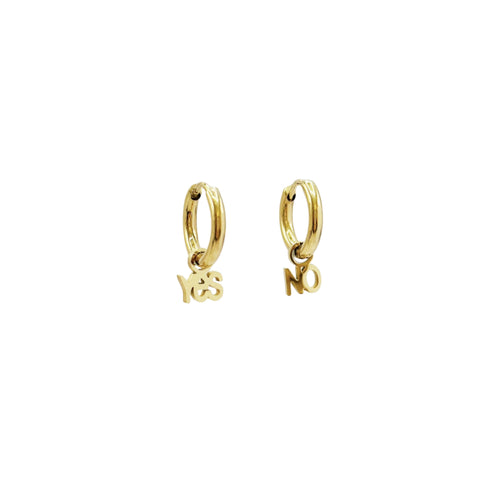 Boucles d'oreilles en acier inoxydable doré !