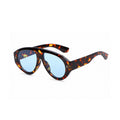 Lunettes de soleil écaille marron avec des verres teintés bleus !