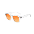 Lunettes de soleil transparentes avec des verres teintés orange !